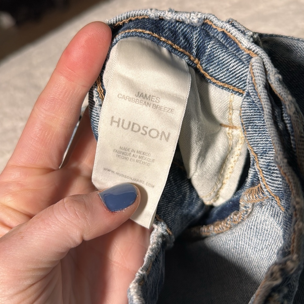 NWT Hudson Size 26 Women's James High Rise Wide Leg Jeans: Caribbean Breeze - Picture 12 of 16